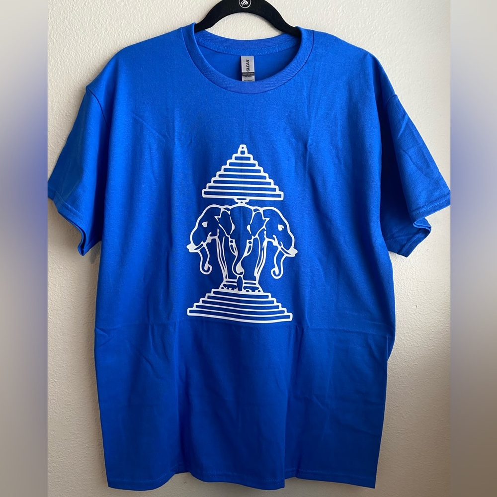 Lao - 3 Elephants T-Shirt Blue